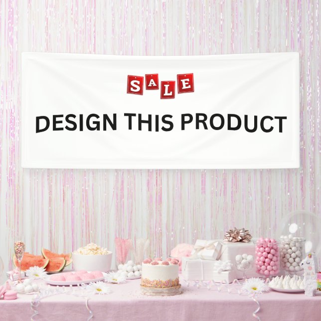 SALE! Banner - 2.5' x 6' - Indoor - Custom (Party)