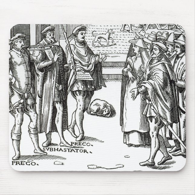 Sale by Town Crier, after a woodcut in 'Praxis Rer Mouse Pad (Front)