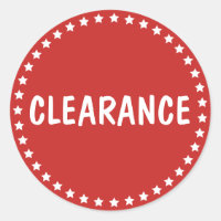 Sale Clearance Retail White Stars