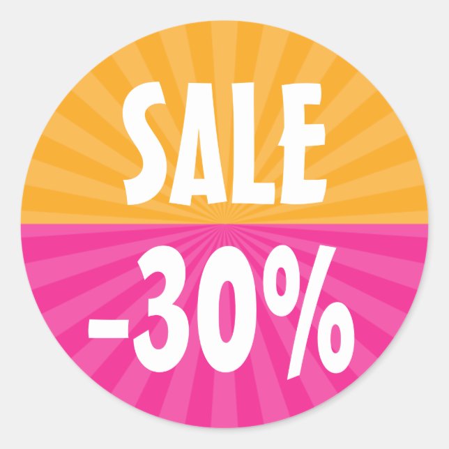 Sale / discount sticker (Front)