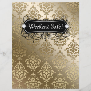 SALE Flyer Fashion Jewellery Salon Makeup Gold