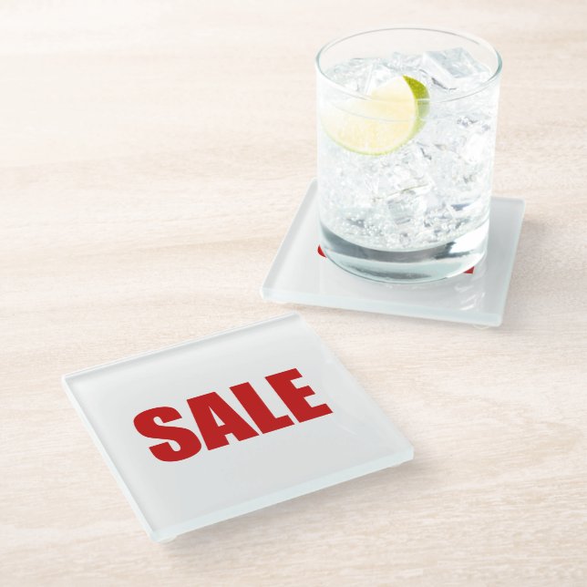 SALE GLASS COASTER (Angled)