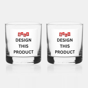 SALE! Glass - On the Rocks - 12 oz - Set of 2