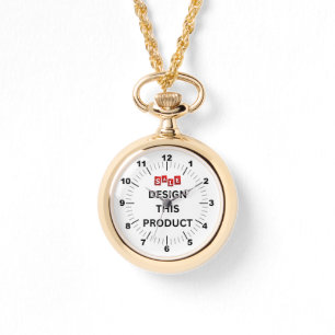 SALE! Gold Necklace Watch - Personalised 