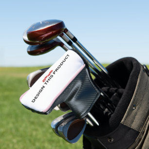 SALE! Golf Putter Head Cover - Baby Pink trim
