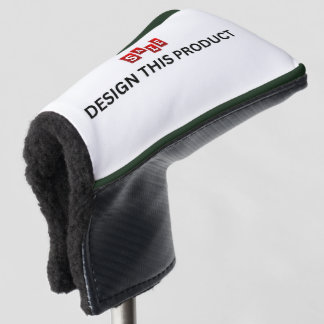 SALE! Golf Putter Head Cover - Forest Green trim 