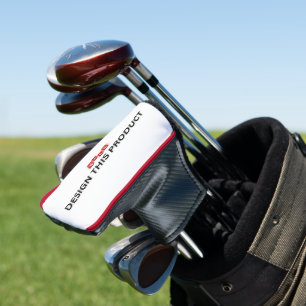 SALE! Golf Putter Head Cover - Red trim - Custom