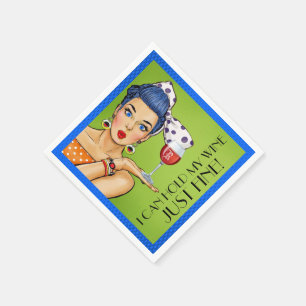SALE! Humour Retro Wine (Party) Cocktail Napkins