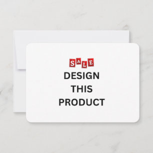 SALE! Invitation - 3.5" x 5" - Custom - Rounded