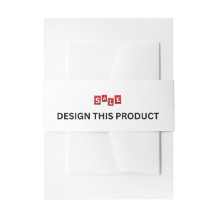 SALE! Invitation Belly Band - Portrait - 25 Pack