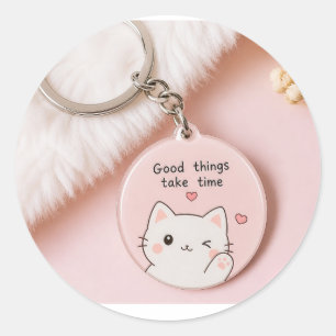 sale keychain classic round sticker