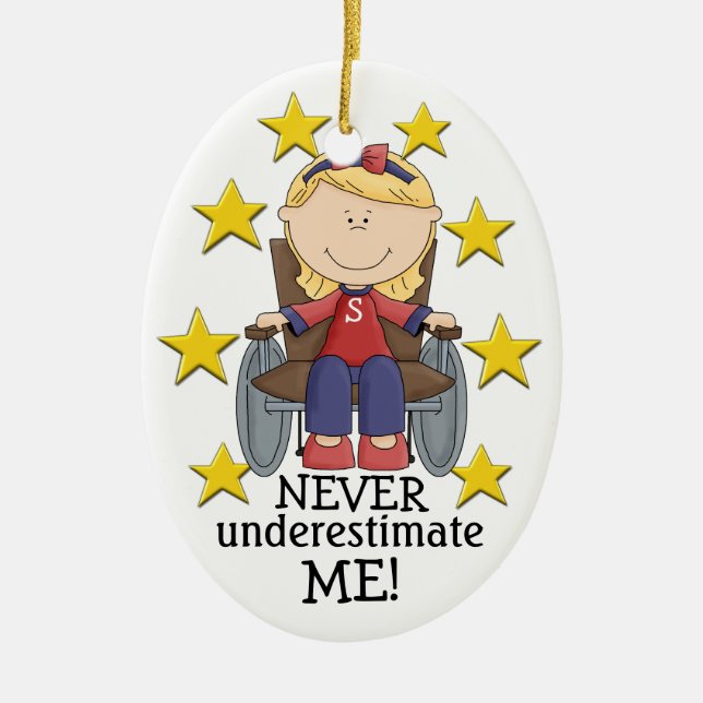 SALE! Never Underestimate ME - SRF Ceramic Ornament (Front)