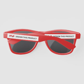 SALE! Plastic Sunglasses - Red - Custom