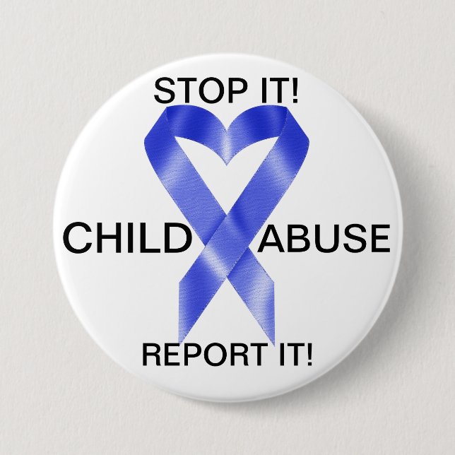 SALE! Prevent Child Abuse 7.5 Cm Round Badge (Front)