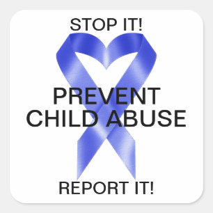 SALE - PREVENT CHILD ABUSE - SRF SQUARE STICKER