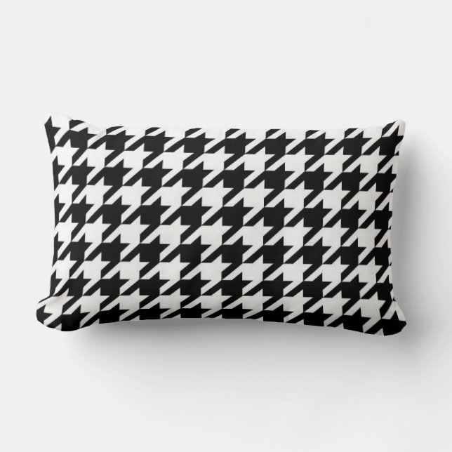 SALE - Retro Classic Houndstooth Lumbar Pillow (Front)