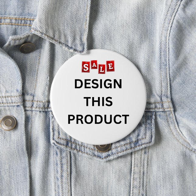 SALE! Round Button - Huge, 4 Inch - Custom (In Situ)