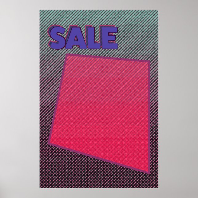 Sale Sign Poster Funky Zine Style (Front)