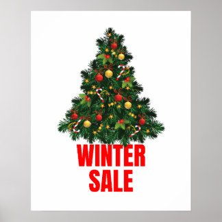 Sale Sign, Winter Sale Sign, Christmas Sale Poster