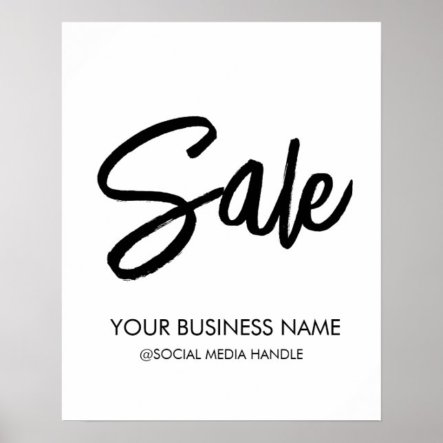 Sale Sign with Business Name & Social Media Handle (Front)