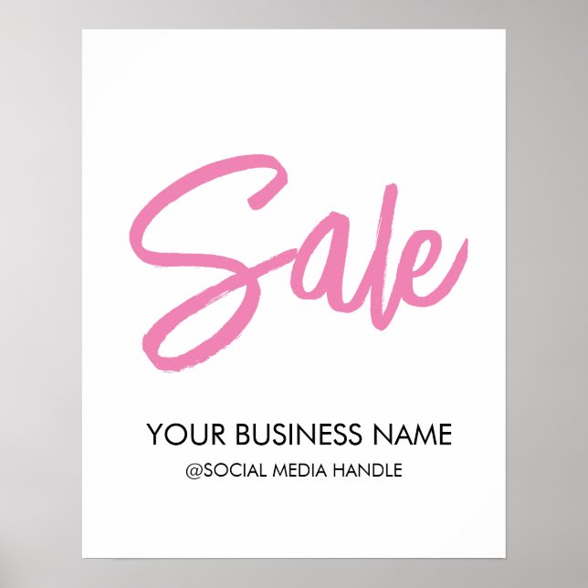 Sale Sign with Business Name & Social Media Handle (Front)