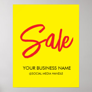 Sale Sign with Business Name & Social Media Handle