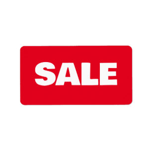 SALE STICKER STICKERS DISCOUNT FOR SHOP red white
