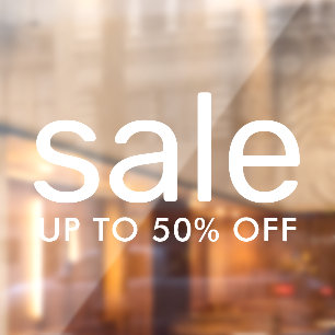 Sale up to 50% custom text white transparent
