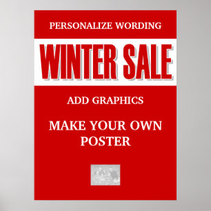 Sale winter business clearance poster