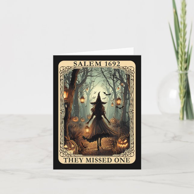 Salem 1692 Halloween Witch They Missed One Tarot C Card (Front)