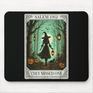 Salem 1692 Halloween Witch They Missed One Tarot C Mouse Pad
