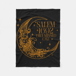Salem 1692 They Missed One Witch Halloween 4 Fleece Blanket