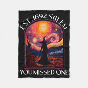 Salem 1692 They Missed One Witch Halloween Van Gog Fleece Blanket