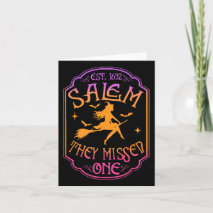 Salem 1962 You Missed One Halloween Feminist Witch Card