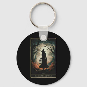 Salem 1962 You Missed One Halloween Feminist Witch Key Ring