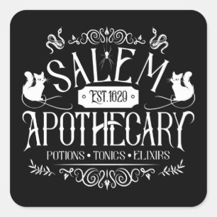 Salem Apothecary Magic Potions Witchcraft Square Sticker
