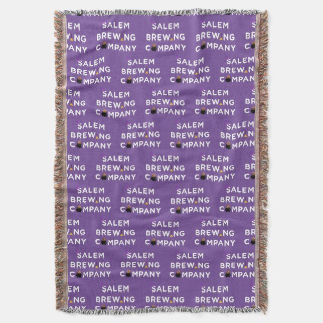 Salem Brewing Company White  Throw Blanket (Front Vertical)