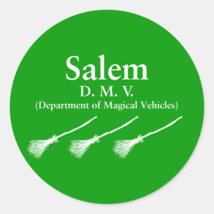 Salem Department of Magical Vehicles Classic Round Sticker