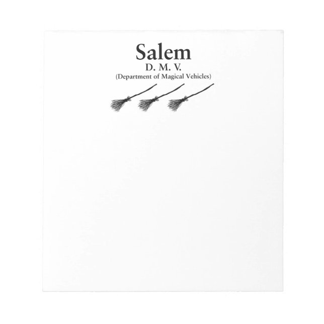 Salem DMV Notepad (Front)