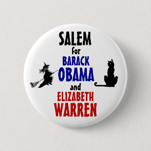 Salem for Obama and Warren 2012 6 Cm Round Badge