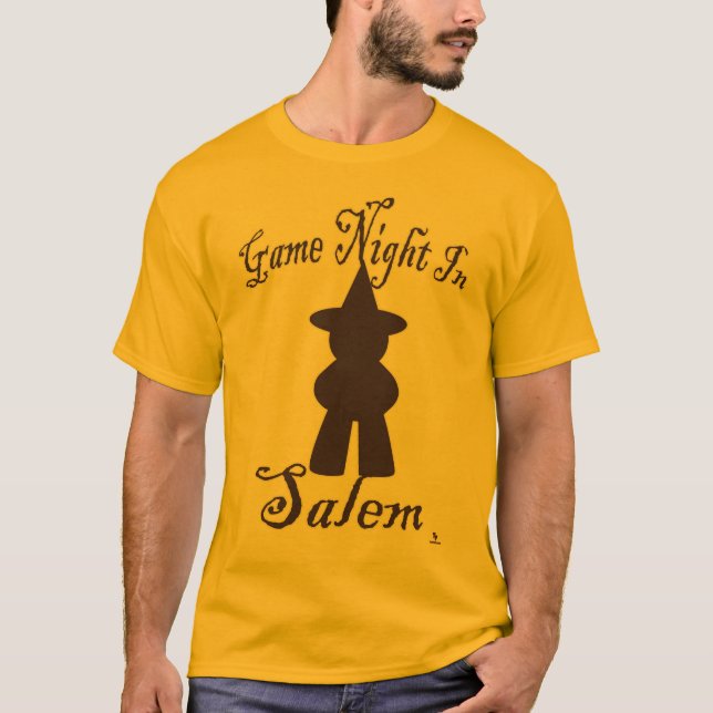 Salem Game Night Funny Travel Gaming Art T-Shirt (Front)