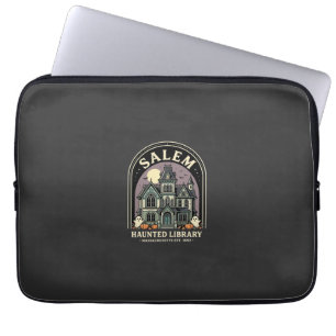 Salem Haunted Library Halloween Design_1 Laptop Sleeve