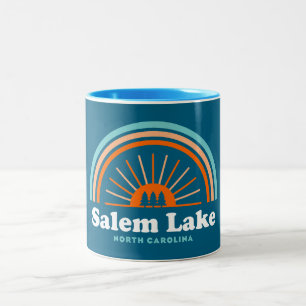 Salem Lake North Carolina Rainbow Two-Tone Coffee Mug