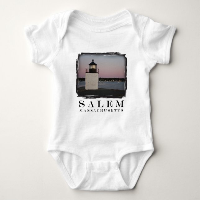 Salem Lighthouse Baby Bodysuit (Front)