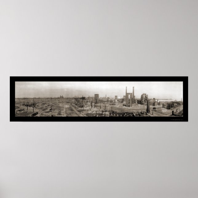 Salem MA After Fire Photo 1914 Poster (Front)