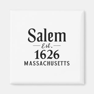 Salem Machusettes Est. 1626 Halloween Fall Autumn Magnet