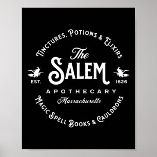 Salem Machusetts Apothecary Vintage Salem Est 1626 Poster
