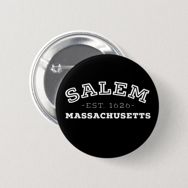 Salem Massachusetts 6 Cm Round Badge (Front & Back)