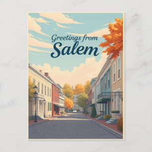 Salem Massachusetts Historic Architecture Vintage Postcard