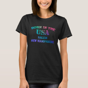 Salem New Hampshire and Born in the USA distressed T-Shirt